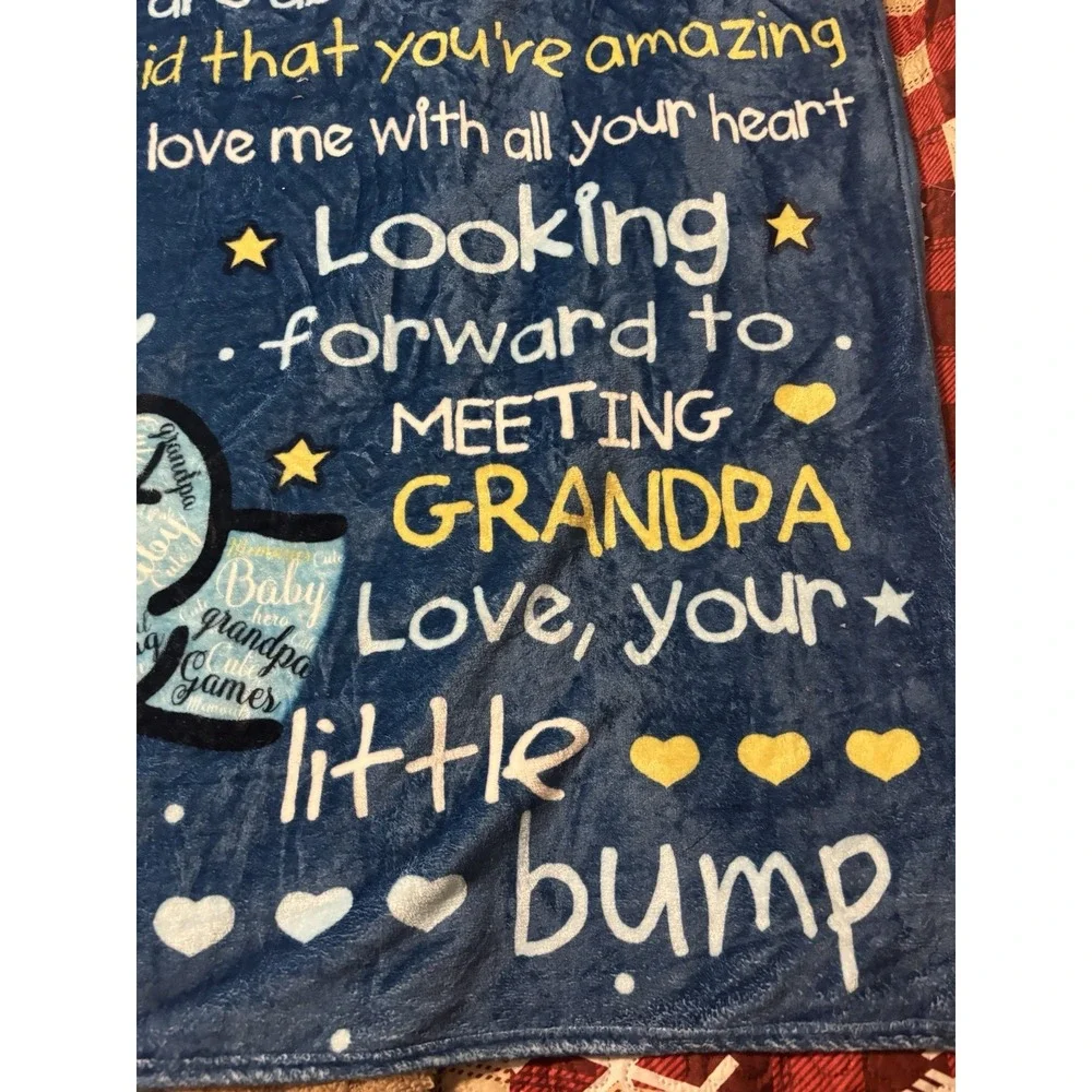 To My Grandpa Gift Blanket Throw New Grandpa From Baby‎ 50x60in